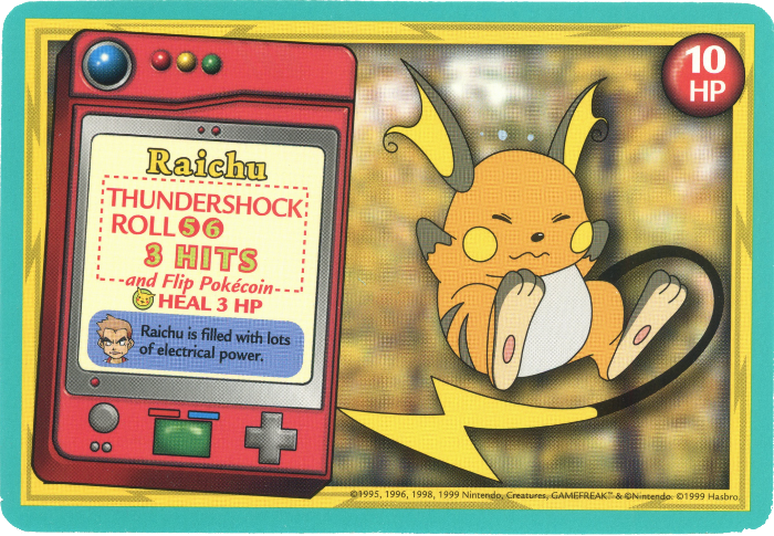 Fichier:Pokémon Jr. - Carte Raichu 1 verso.png