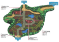 Plan du Jardin d'Ula-Ula dans Pokémon Soleil et Lune.