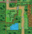 Vue d'ensemble de la Route 3 dans Pokémon X et Y.