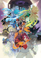 Artwork représentant l'histoire de Pokémon Ultra-Soleil et Ultra-Lune.