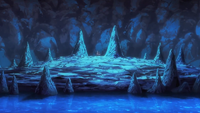 La Caverne Azurée. (épisode Dossier 4 - Dracaufeu)