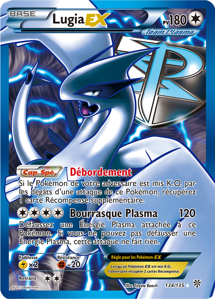 LugiaEX (Noir & Blanc Tempête Plasma 134) — Poképédia