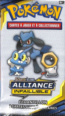 Booster Soleil et Lune Alliance Infaillible Grenousse Riolu Meltan.png