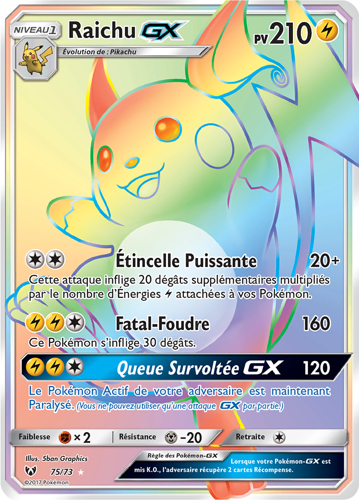 Raichu-GX (Légendes Brillantes 75) — Poképédia