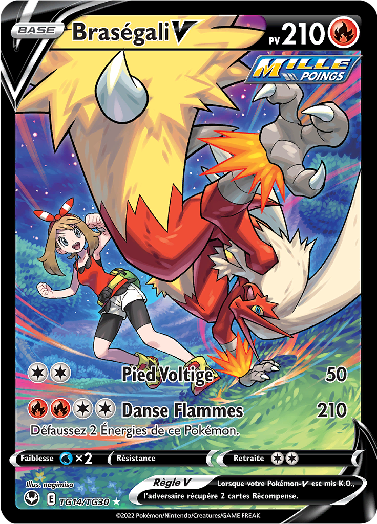 Braségali-V (Épée et Bouclier Tempête Argentée TG14) — Poképédia