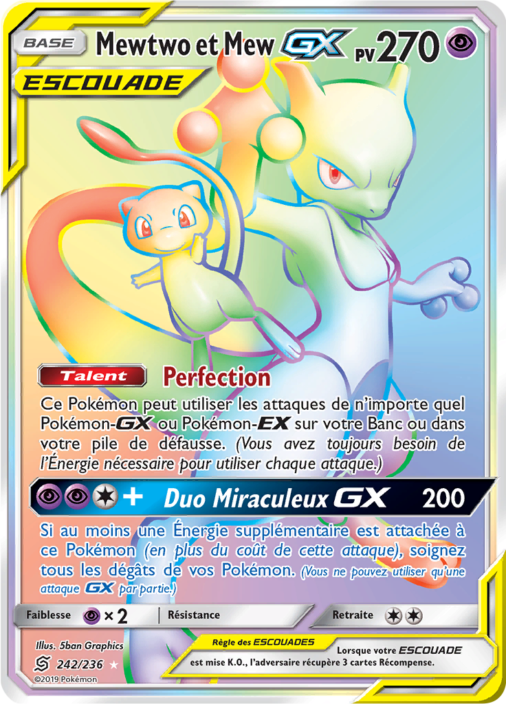 Mewtwo Et Mew Gx Soleil Et Lune Harmonie Des Esprits 242 Pokepedia