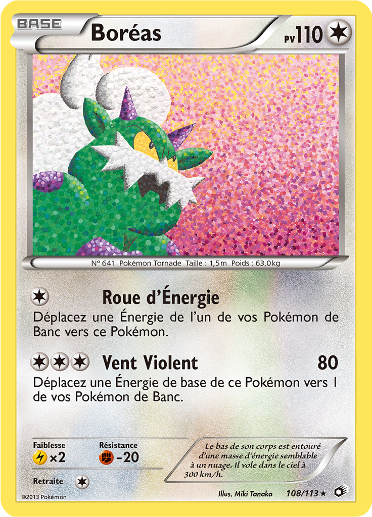 Carte pokemon Boréas