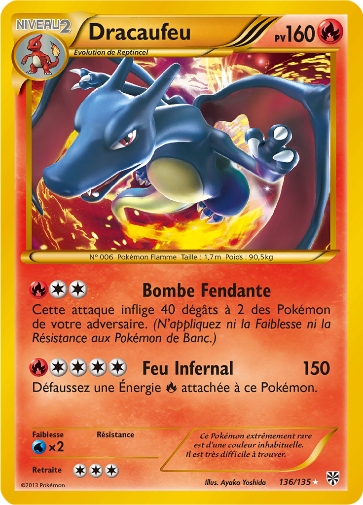 Dracaufeu Noir Blanc Tempete Plasma 136 Pokepedia