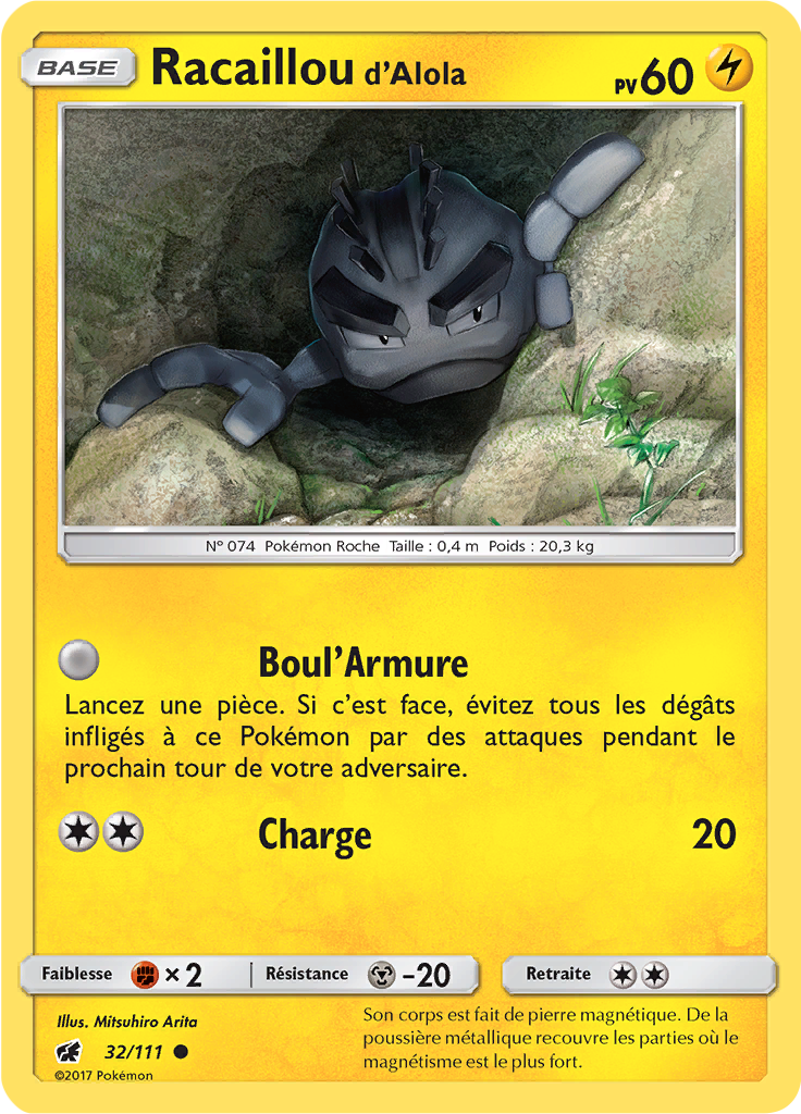 Racaillou d'Alola (Soleil et Lune Invasion Carmin 32) — Poképédia
