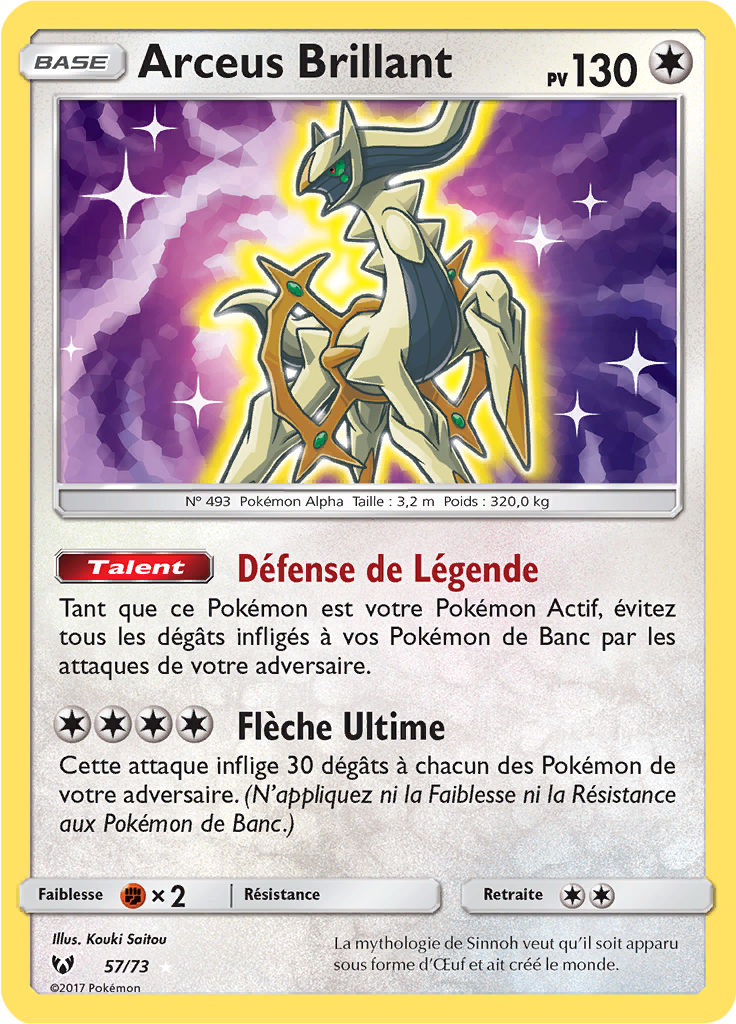La Légende Des Mer Pokemon Arceus Arceus Brillant (Légendes Brillantes 57) — Poképédia