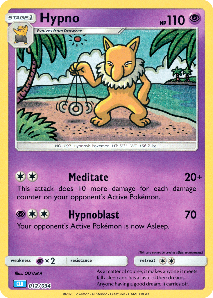Hypno (Pokémon Trading Card Game Classic Blastoise & Suicune ex Deck 012)