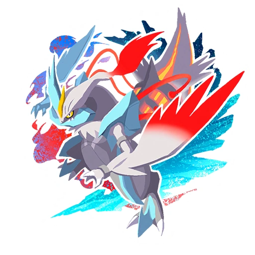 Fichier:Sticker Circuit Pokémon GO Unys (Kyurem Blanc) - GO.png