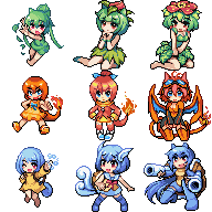 moemon platinum starter sprites