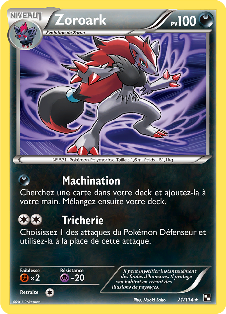 Zoroark (Noir & Blanc 71) — Poképédia