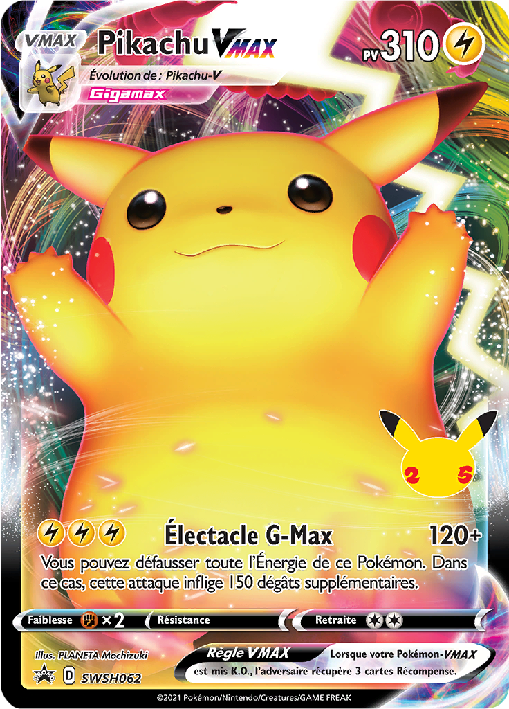 Pikachu vmax promo swsh 062 pok p dia