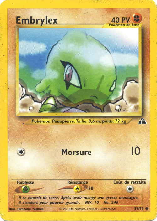 Carte Pokemon Embrylex 57 75 Commune Neo Discovery Wizard Fr Neuf Pokemon Individual Cards Fzgil Toys Hobbies