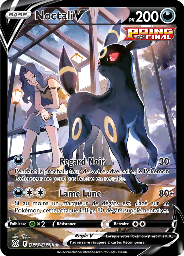 Noctali-V Pv 200 094/203 - Carte Ultra Rare Full Art - Épée et Bouc