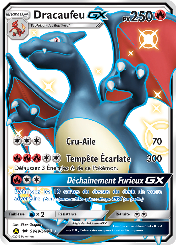 Dracaufeu-GX (Soleil et Lune Ombres Ardentes 150) — Poképédia