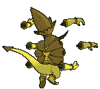 Hoopa chromatique (Forme Déchaînée), de dos