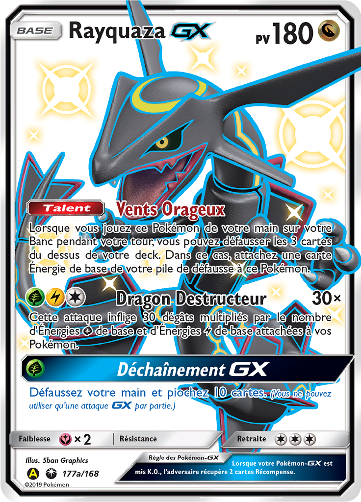 Rayquaza-GX (Soleil et Lune Tempête Céleste 177a) — Poképédia