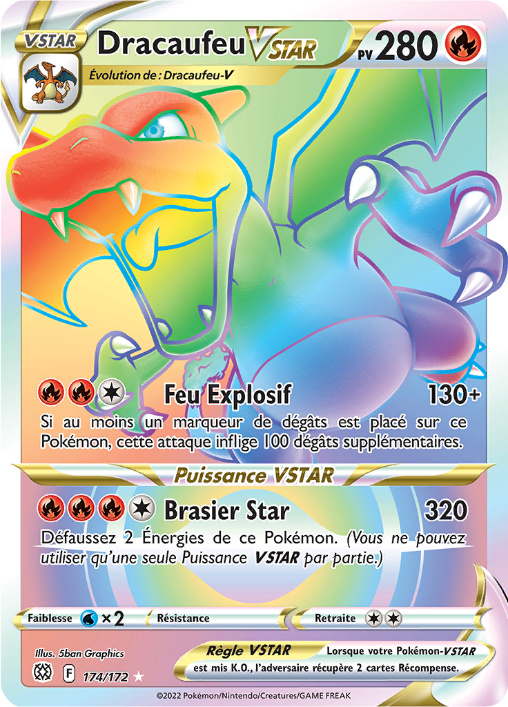 DracaufeuVSTAR (Épée et Bouclier Stars Étincelantes 174) — Poképédia
