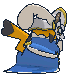 Pikachu Lady chromatique, de dos