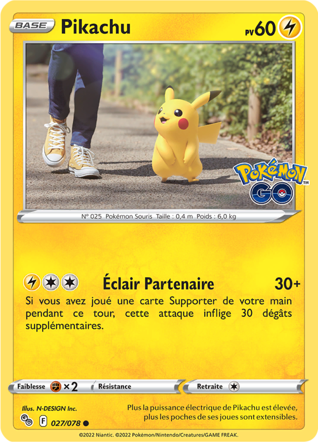 Pikachu (Pokémon GO 027) — Poképédia
