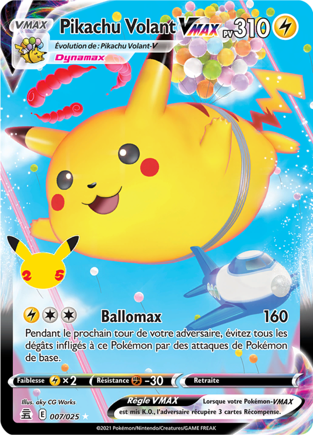 Pikachu volant vmax c l brations 007 pok p dia