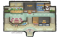 Plan du Centre commercial dans Pokémon Ultra-Soleil et Ultra-Lune.