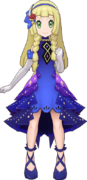 Le look de Lilie célébrant les 2 ans de Pokémon Masters EX.