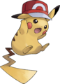 Artwork du Pikachu à la Casquette de Kalos pour Pokémon Soleil et Lune.