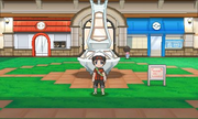 La réplique de la Tour Prismatique au centre de Lavandia dans Pokémon Rubis Oméga et Saphir Alpha.