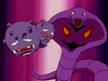 Arbok (de Jessie) et Smogogo (de James)