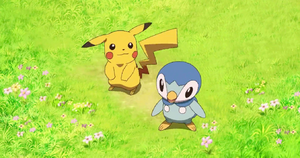 Pikachu de Sacha et Tiplouf d'Aurore - Film 12.png