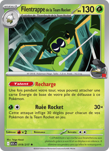 Filentrappe de la Team Rocket (Méga-Évolution Héros Transcendants 019)