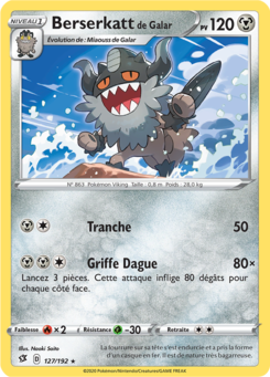 Berserkatt de Galar (Épée et Bouclier Clash des Rebelles 127)