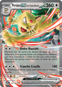 Persian-ex de la Team Rocket (Écarlate et Violet Rivalités Destinées 150)