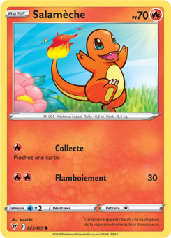Salamèche (Épée et Bouclier Voltage Éclatant 023)