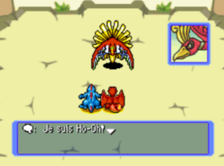 Les compères face à Ho-Oh.