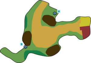 Localisation des antres de la Croisée Trois-Voies