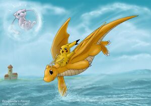Dracolosse-pikachu-mew-vol-mer.jpg
