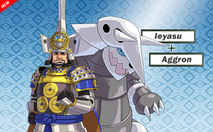 Pokémon Conquest - Ieyasu et Galeking.png