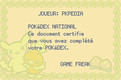 Pokédex National (capture d'écran RFVF)