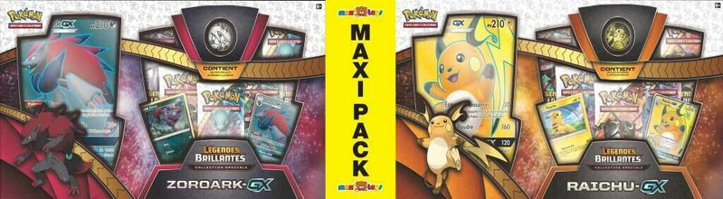 Fichier:Maxi Pack Pokémon Coffrets Légendes Brillantes Zoroark et Raichu-GX.png