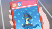 Description de Lucario dans l'épisode LH091.