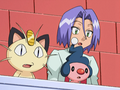 Miaouss (Team Rocket) et Mime Jr. (de James)