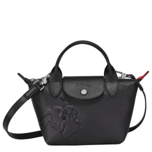 Longchamp Petit sac à main noir avant.png