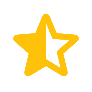 Icône Étoile 0,5 Statistique UNITE.svg