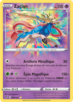 Zacian (Épée et Bouclier Voltage Éclatant 082)