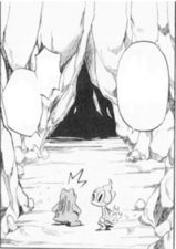 Le duo à l'entrée de la Grotte.